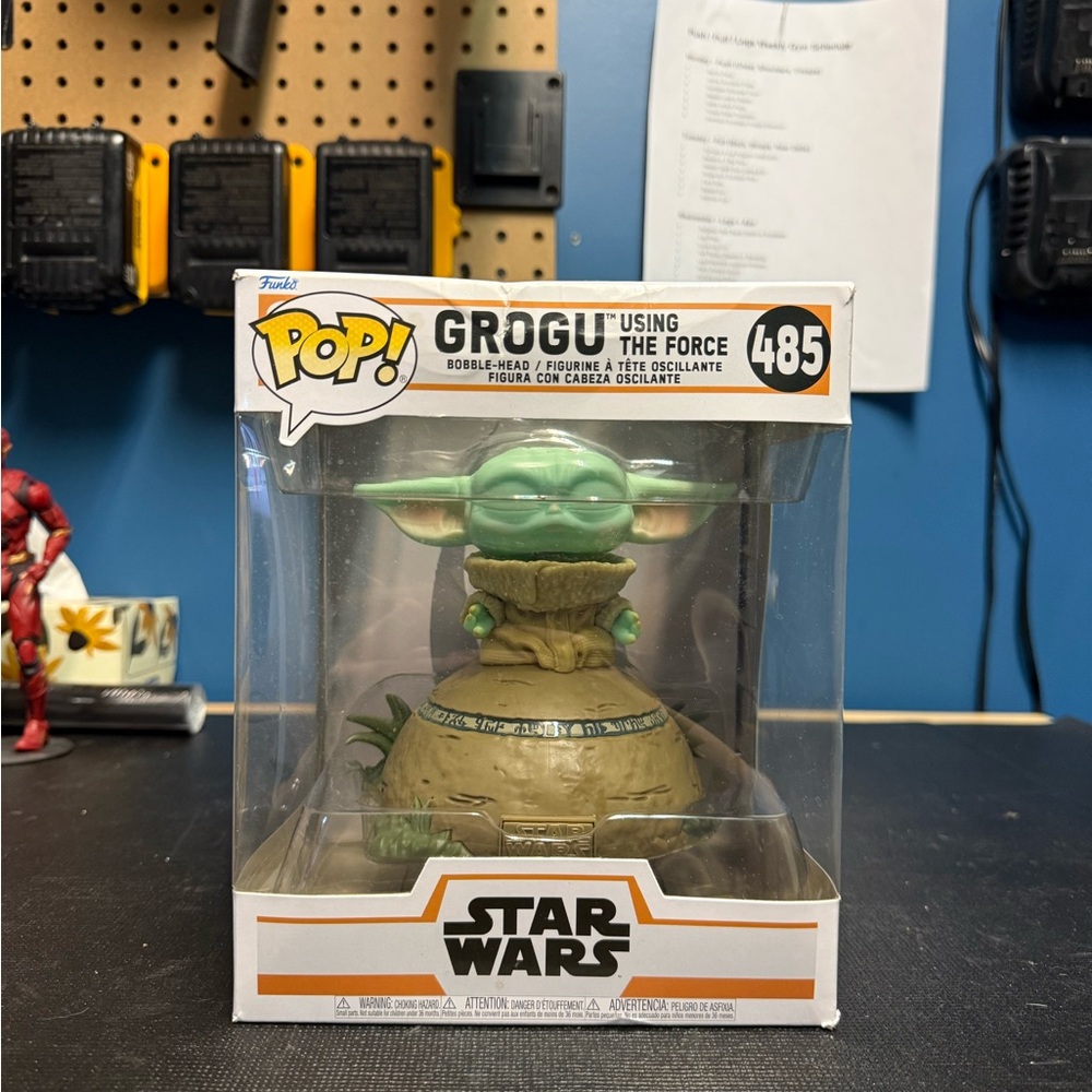 Funko Pop! Grogu Using the Force Green and Tan Figure